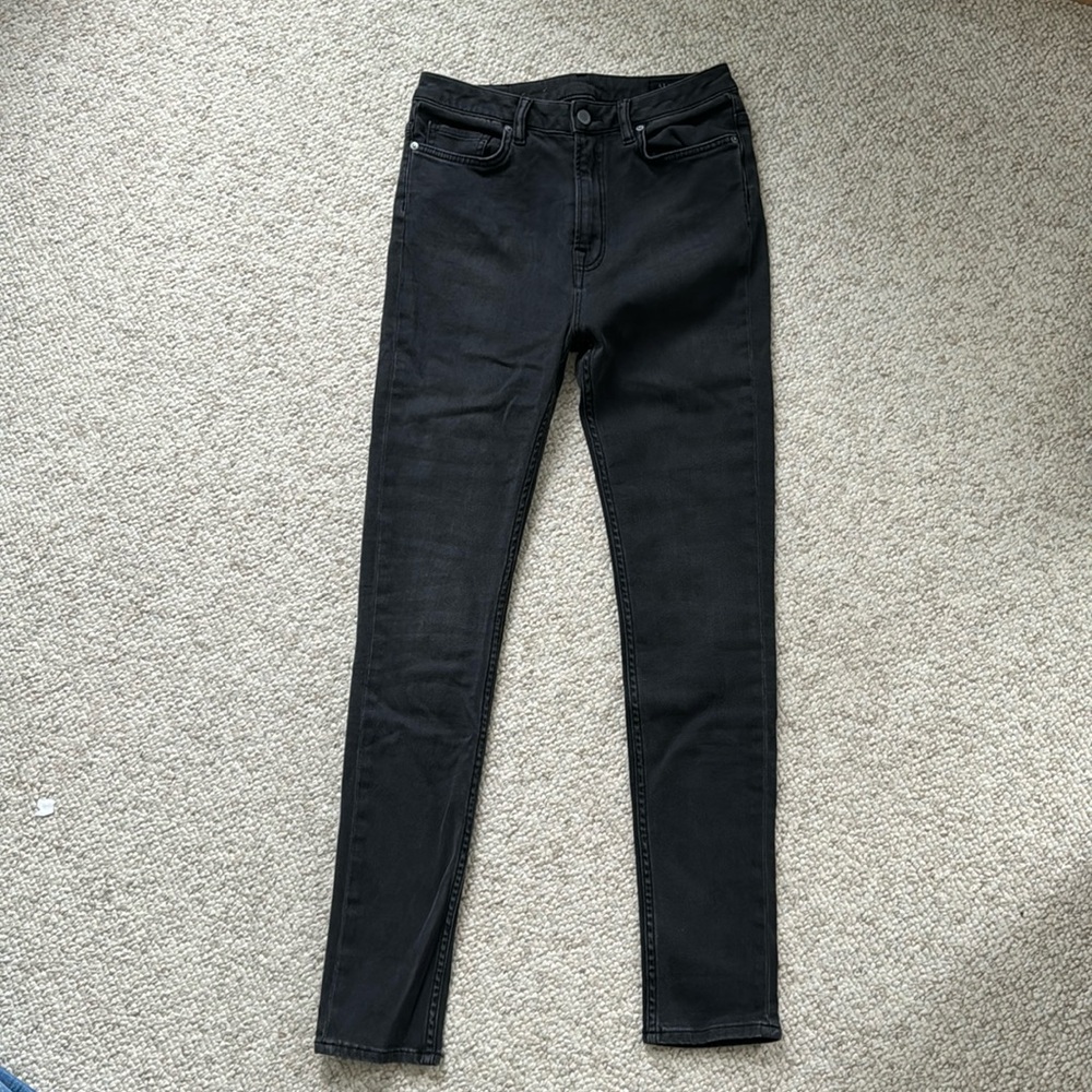 ALLSAINTS Black Denim Stilt Jeans